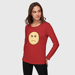 Лонгслив хлопковый женский Злой Дурак, цвет: красный — фото 2