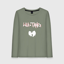 Лонгслив хлопковый женский Ву-Тэнг Клэн, цвет: авокадо