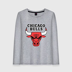 Лонгслив хлопковый женский Chicago Bulls, цвет: меланж