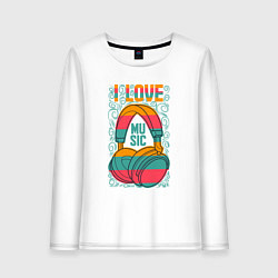 Женский лонгслив Music art