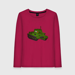 Лонгслив хлопковый женский Самый обычный танк, цвет: маджента