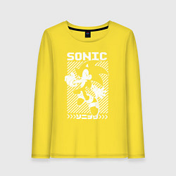 Лонгслив хлопковый женский Sonic - game, цвет: желтый