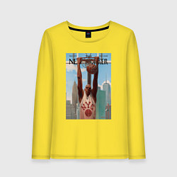 Лонгслив хлопковый женский Обложка журнала the New Yorker, цвет: желтый