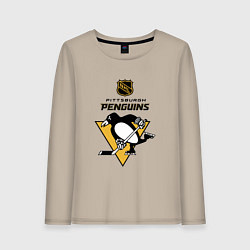 Женский лонгслив Питтсбург Пингвинз НХЛ логотип