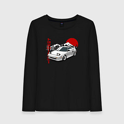 Лонгслив хлопковый женский Toyota Mr2 w10, цвет: черный