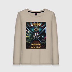 Лонгслив хлопковый женский Кроссгильдия Багги сама - One Piece, цвет: миндальный
