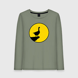 Женский лонгслив Гусь на уступе