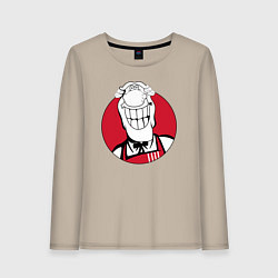 Лонгслив хлопковый женский Доктор Ливси - KFC Edition, цвет: миндальный