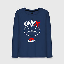 Лонгслив хлопковый женский 100 Mad - Onyx, цвет: тёмно-синий