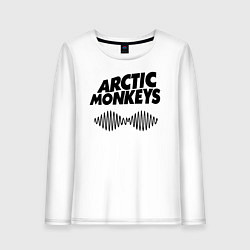 Лонгслив хлопковый женский Arctic Monkeys, цвет: белый