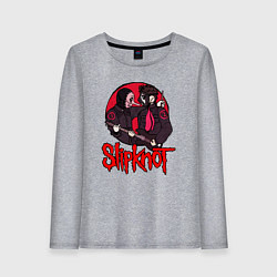 Лонгслив хлопковый женский Slipknot rock, цвет: меланж