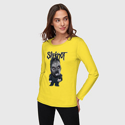 Лонгслив хлопковый женский Седьмой Slipknot, цвет: желтый — фото 2