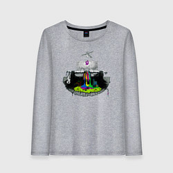 Лонгслив хлопковый женский Twenty One Pilots дебютный альбом, цвет: меланж