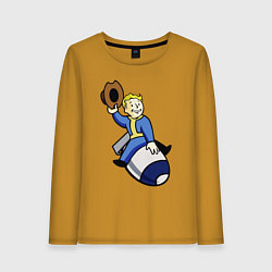 Лонгслив хлопковый женский Vault boy - bomb rider, цвет: горчичный