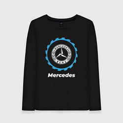 Лонгслив хлопковый женский Mercedes в стиле Top Gear, цвет: черный