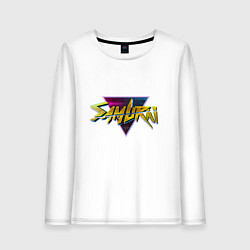 Женский лонгслив Киберпанк cамурай