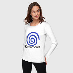 Лонгслив хлопковый женский Sega dreamcast, цвет: белый — фото 2