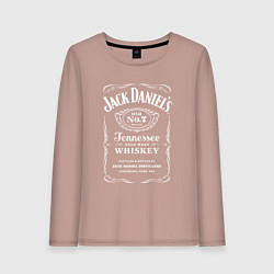 Лонгслив хлопковый женский Jack Daniels, цвет: пыльно-розовый