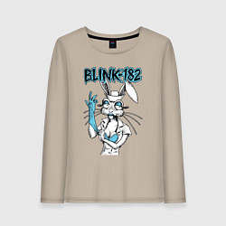 Лонгслив хлопковый женский Blink 182 bunny nurse, цвет: миндальный