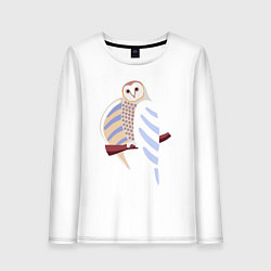 Лонгслив хлопковый женский Совa, цвет: белый