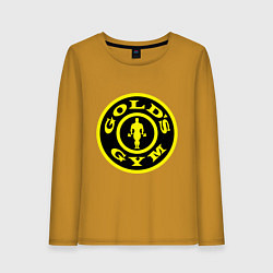 Лонгслив хлопковый женский Golds GYM, цвет: горчичный