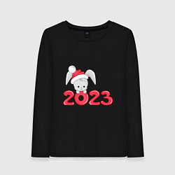 Лонгслив хлопковый женский Новый 2023, цвет: черный