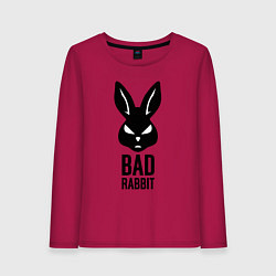 Лонгслив хлопковый женский Bad rabbit, цвет: маджента