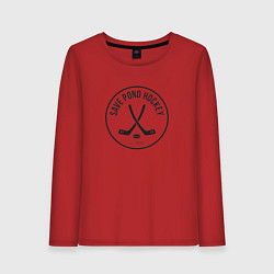Лонгслив хлопковый женский Save Pond Hockey, цвет: красный
