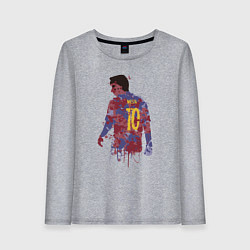 Лонгслив хлопковый женский Color Messi, цвет: меланж