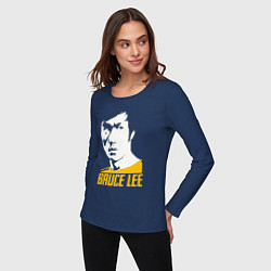 Лонгслив хлопковый женский Bruce Lee style, цвет: тёмно-синий — фото 2