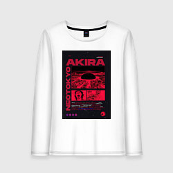 Лонгслив хлопковый женский Akira poster, цвет: белый