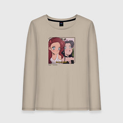 Лонгслив хлопковый женский СН Вики и Мими, цвет: миндальный