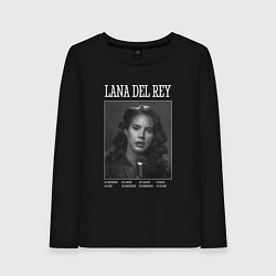 Лонгслив хлопковый женский Lana Del Rey black, цвет: черный