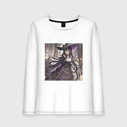 Лонгслив хлопковый женский The girl from the book, цвет: белый