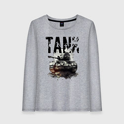 Лонгслив хлопковый женский Tankist, цвет: меланж