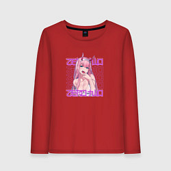 Женский лонгслив Zero Two надписи