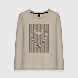Женский лонгслив Волновое сердце среди линий