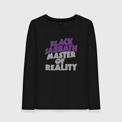 Лонгслив хлопковый женский Black Sabbath Master of Reality, цвет: черный