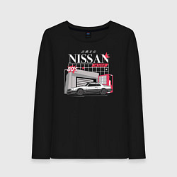 Лонгслив хлопковый женский Nissan Skyline sport, цвет: черный