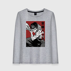 Лонгслив хлопковый женский Стальная Бита, цвет: меланж