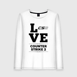 Лонгслив хлопковый женский Counter Strike 2 love classic, цвет: белый