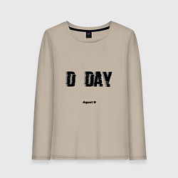 Лонгслив хлопковый женский D DAY Agust D, цвет: миндальный