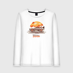 Лонгслив хлопковый женский Back to the future, цвет: белый
