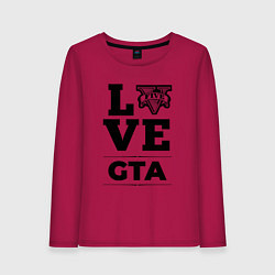 Лонгслив хлопковый женский GTA love classic, цвет: маджента