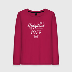 Лонгслив хлопковый женский Fabulous since 1979, цвет: маджента