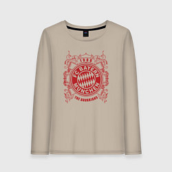 Лонгслив хлопковый женский FC Bayern, цвет: миндальный
