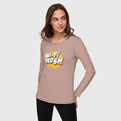 Лонгслив хлопковый женский Hi-Fi Rush, цвет: пыльно-розовый — фото 2