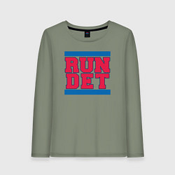 Лонгслив хлопковый женский Run Detroit Pistons, цвет: авокадо