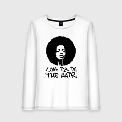 Женский лонгслив Любовь в волосах