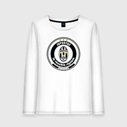 Лонгслив хлопковый женский Juventus club, цвет: белый